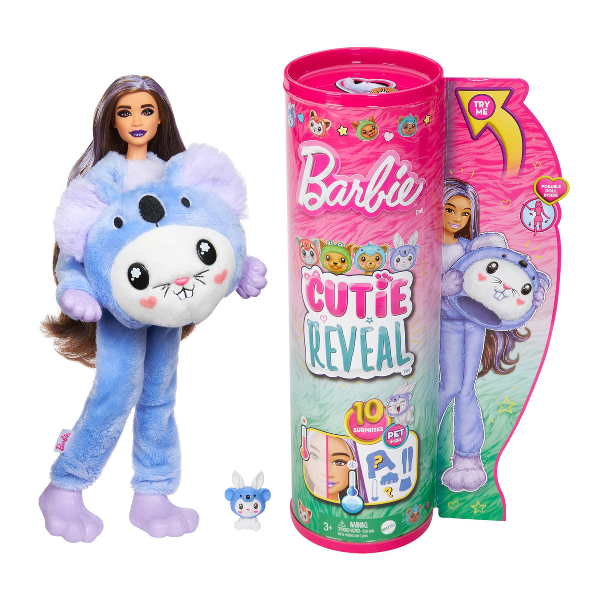 Barbie Cutie Reveal kitten in red panda costume ready for imaginative play