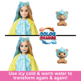 Barbie Cutie Reveal mini pet with cozy bed for storytelling and naps
