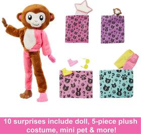 Barbie Cutie Reveal banana-print reversible fleece jacket