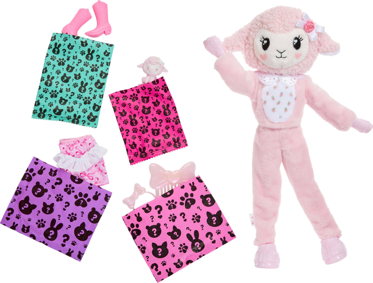 Barbie Cutie Reveal reversible fleece jacket and plush head that doubles as a pet bed