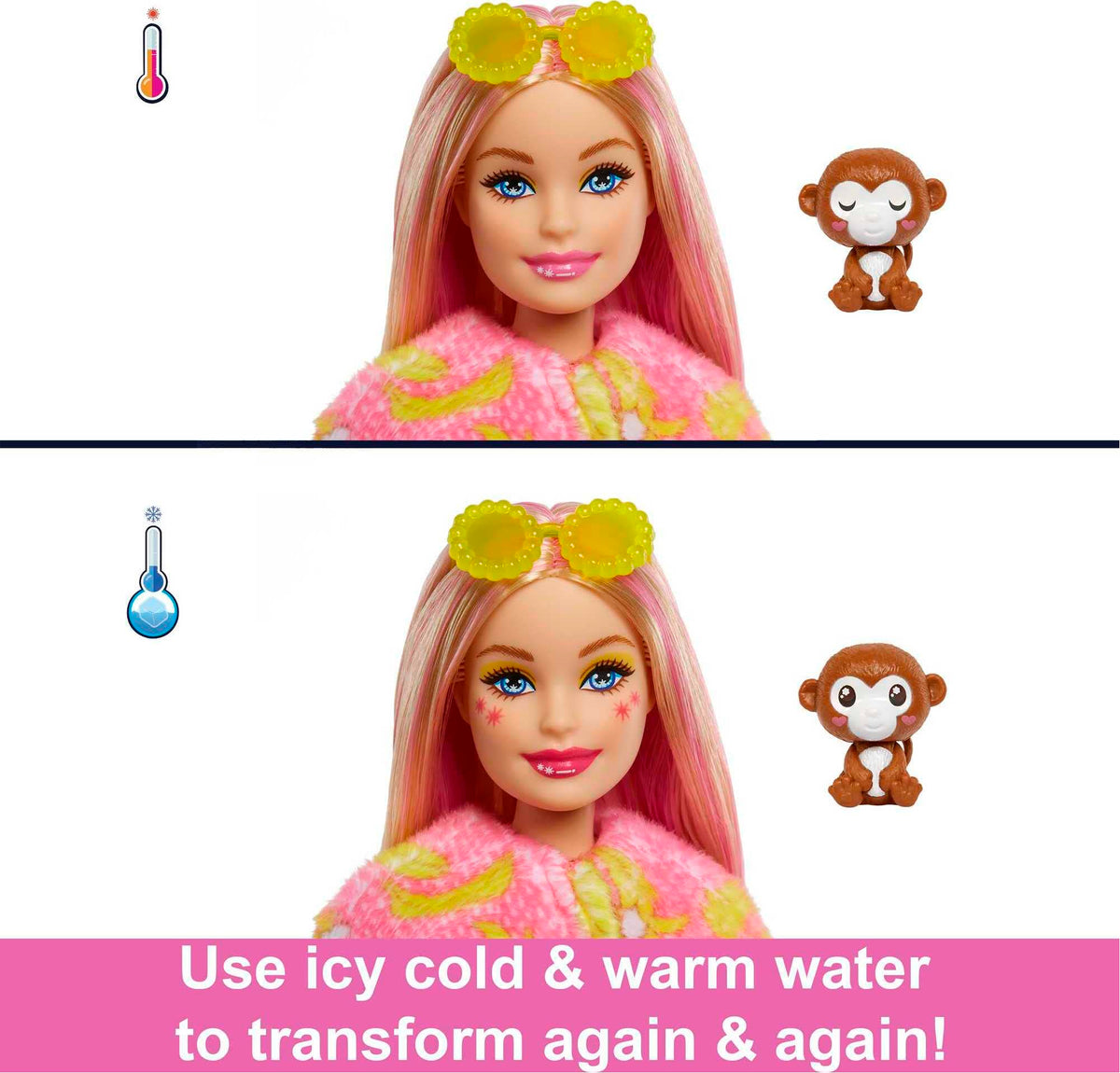 Barbie Cutie Reveal face with twinkle-shine details