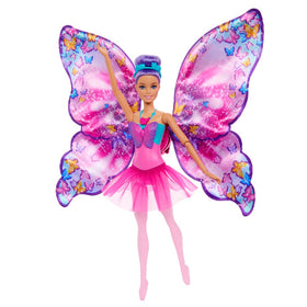 Barbie Dance and Flutter doll wings opening for magical transformation play
