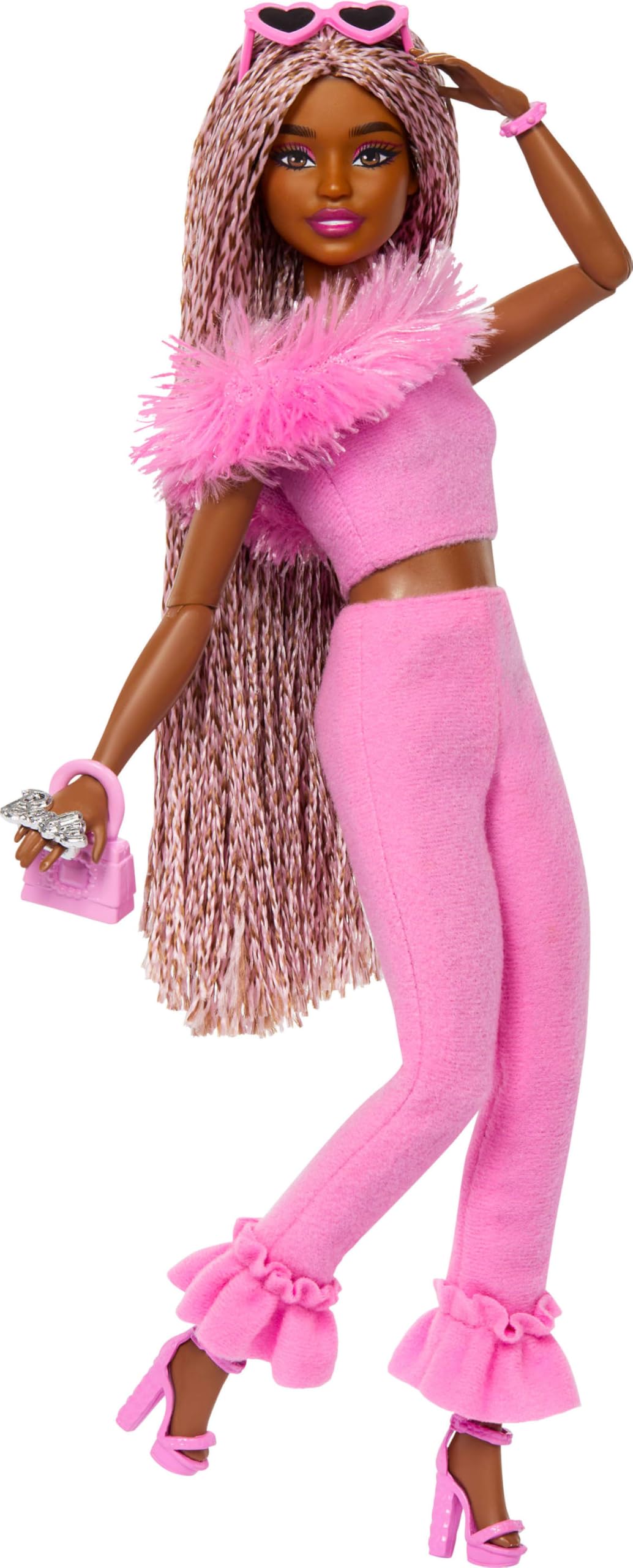 Barbie Deluxe Style Doll 4 with Barbiecore outfit for imaginative styling.