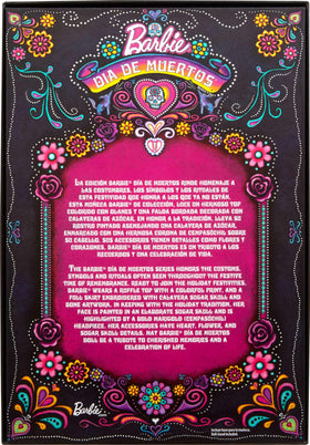 Barbie Día De Muertos certificate of authenticity included with doll