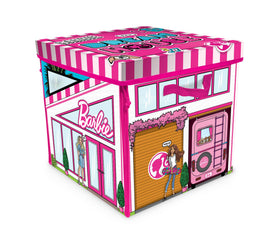Barbie dolls and accessories neatly organized inside ZipBin.