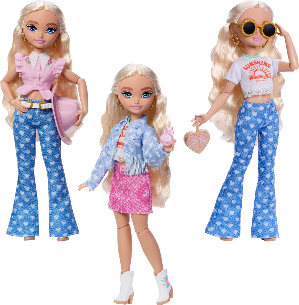 Barbie Dream Besties denim fringe jacket for trendy festival looks.