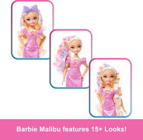 Barbie Malibu Dream Besties makeup palette and brushes to complete looks.