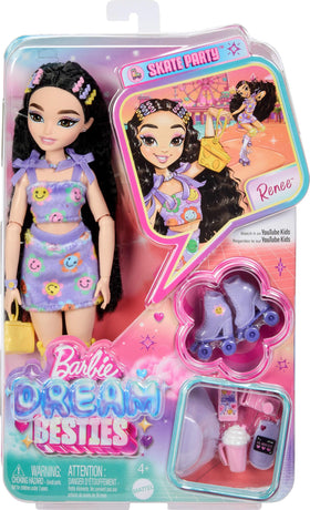 Barbie Dream Besties Renee hair clips let kids customize her look.