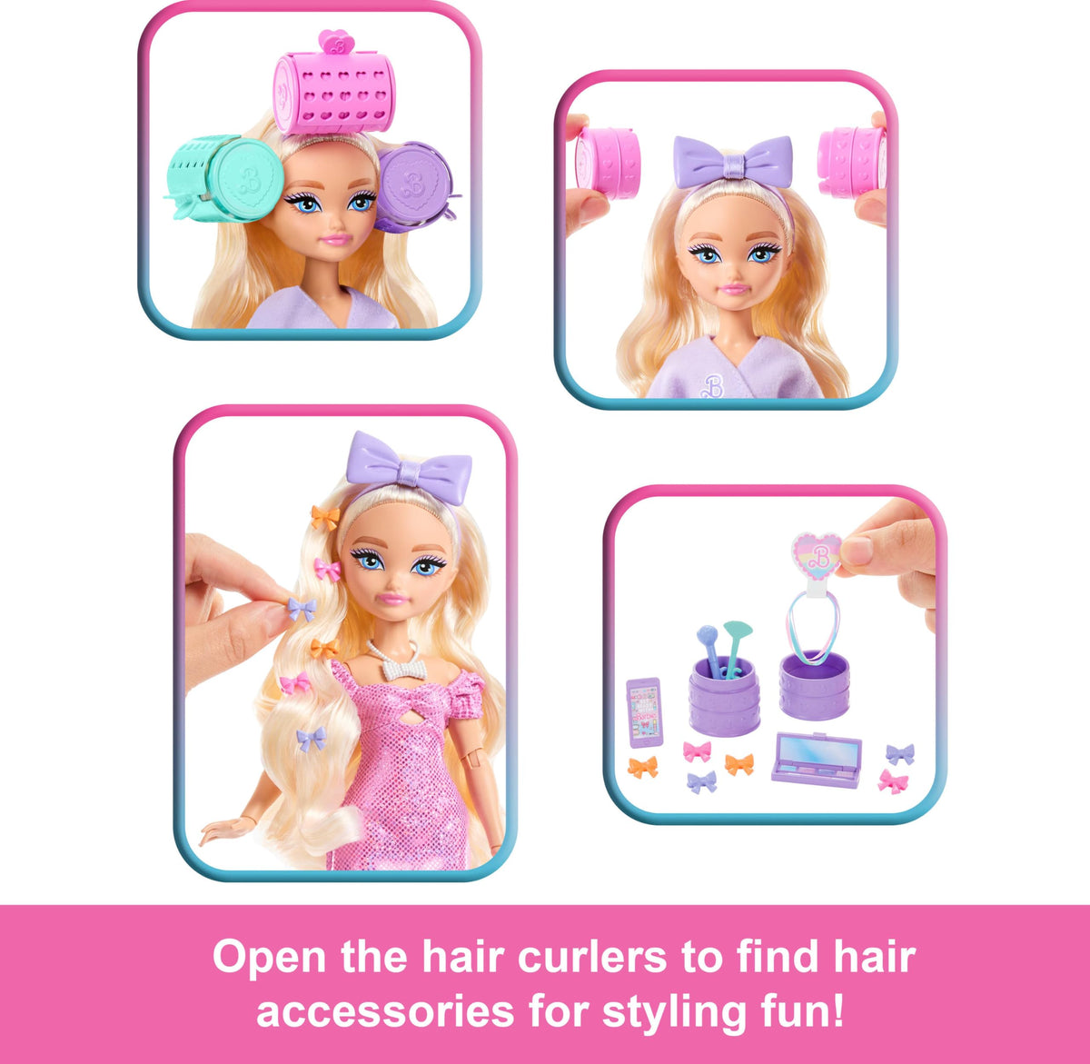 Barbie Malibu Dream Besties wearing a sparkly dress and heels for stylish events.