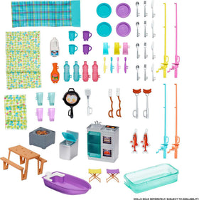 Barbie DreamCamper kitchen-area section enables pretend cooking and shared meals.