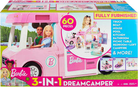 Barbie DreamCamper rooftop-loft bed provides sleeping space for Chelsea and friends.