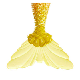 Removable yellow hairpiece supports mix-and-match styling fun