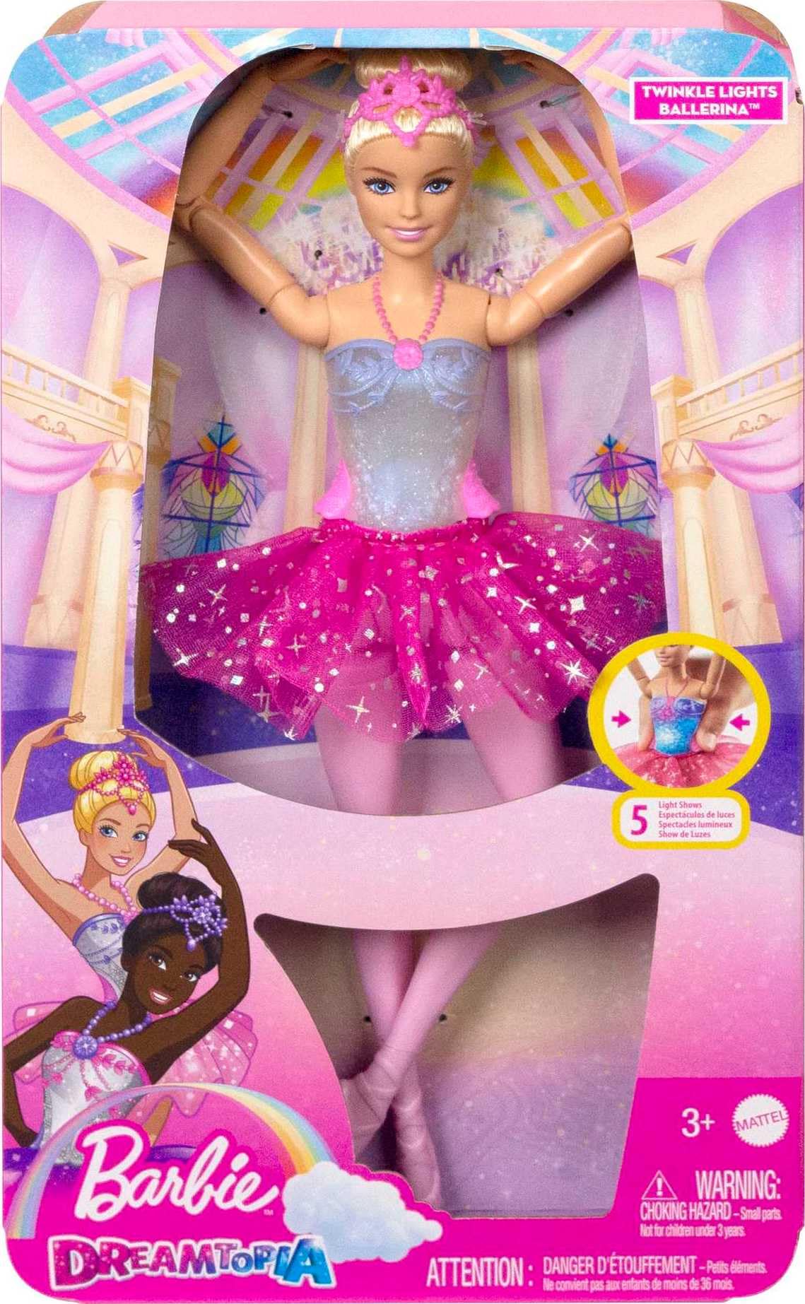 Barbie Dreamtopia five light shows offer varied glow options.