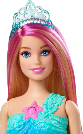 Barbie Dreamtopia princess tiara detail adds whimsical royal styling to play