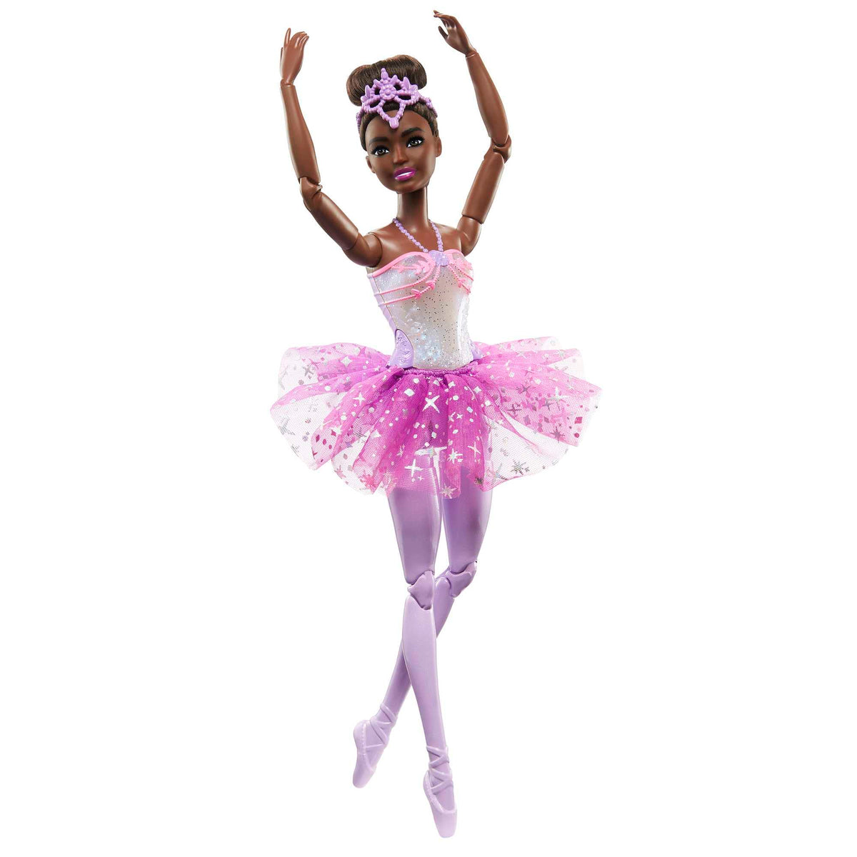 Barbie Dreamtopia ballerina doll twinkles as she dances with light-up accents