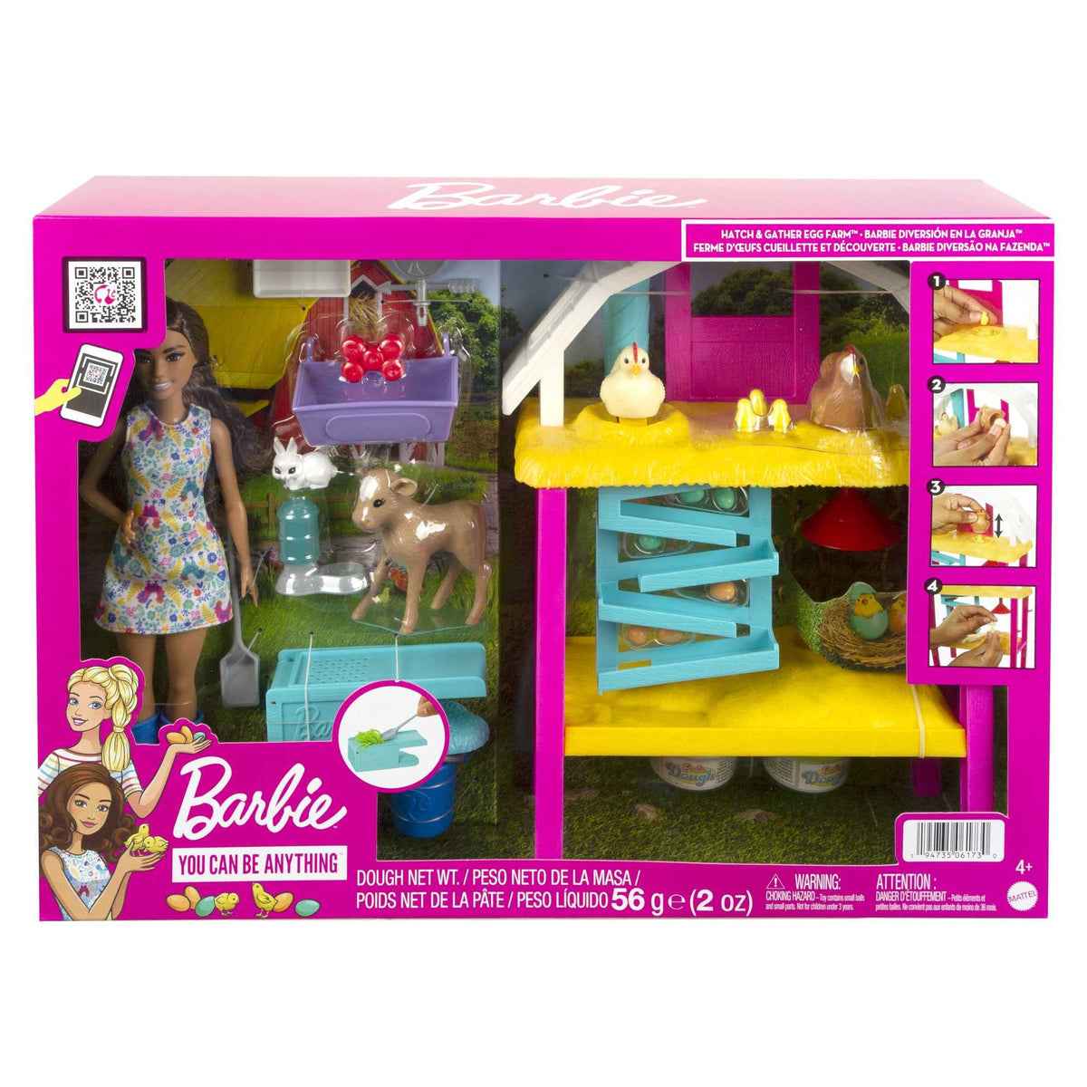 Barbie egg chute and carton for collecting hatchlings