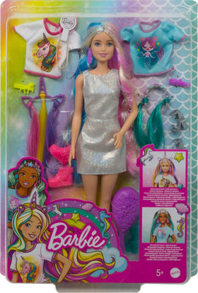 Barbie Fantasy Hair doll sneakers and outfits for storytelling adventures.