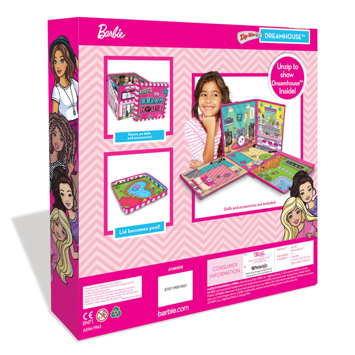Barbie Fashionista Play Mat in Barbie signature colors for imaginative play.