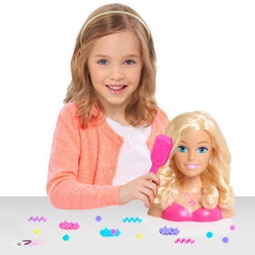 Barbie styling head barrettes showing customizable charms
