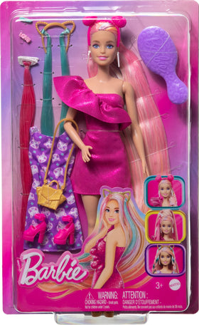 Barbie Fun & Fancy brush for detangling and refreshing hairstyles.