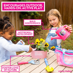 Barbie Garden Set pink tools inviting kids to explore nature with Barbie style
