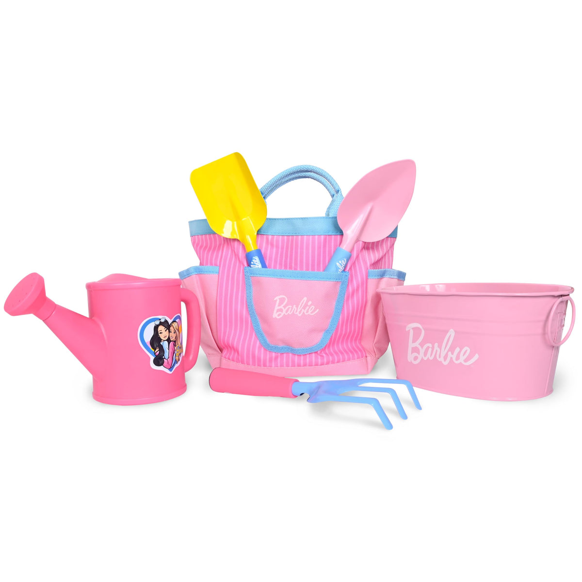 Barbie Garden Set pink watering can for outdoor watering and pretend play