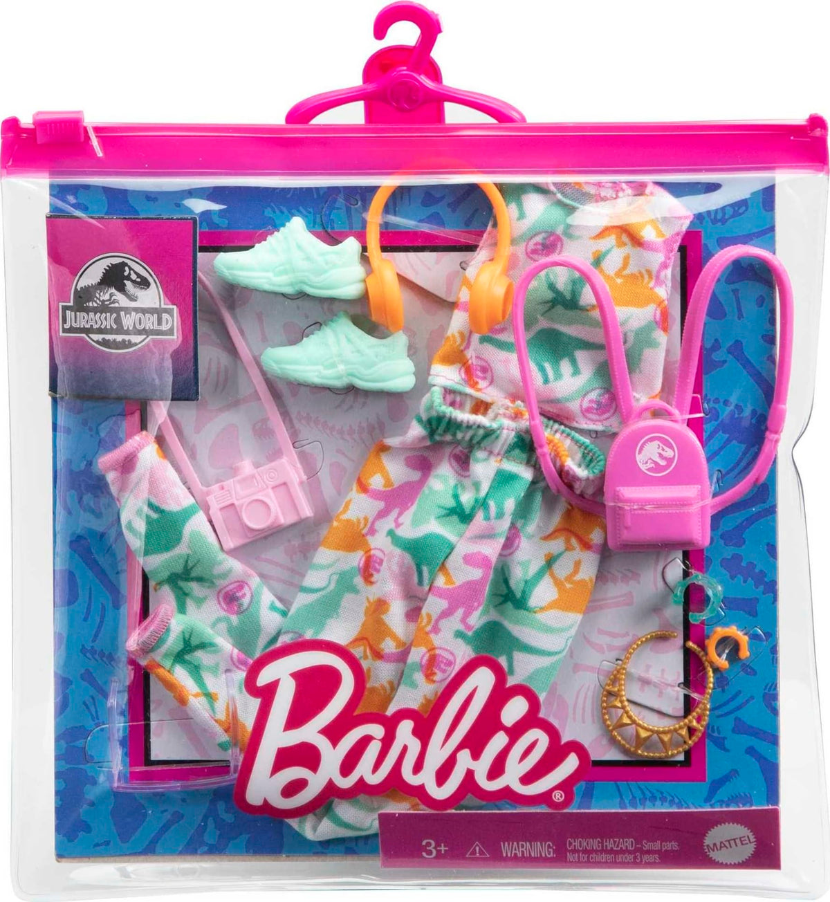 Barbie Jurassic World backpack and accessories for on-the-go play