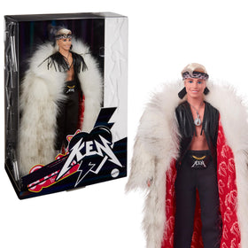 Barbie Ken doll in faux fur coat for bold display and storytelling