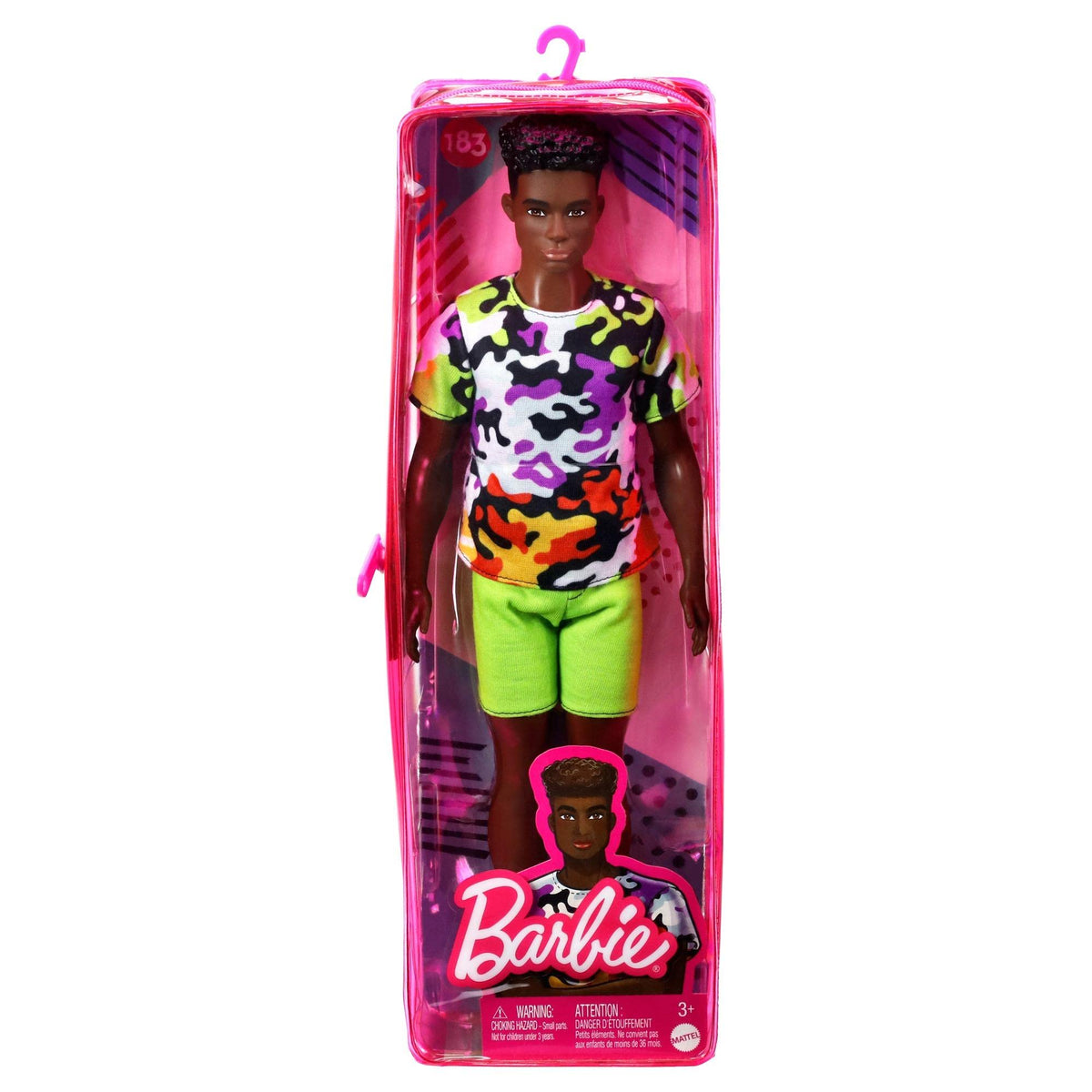 Barbie Ken Fashionistas packaging enhances display and gift-ready presentation