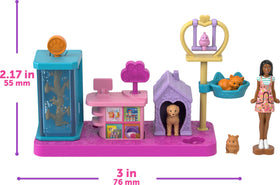 Barbie Mini Land DreamHouse open with a surprise 1.5-inch doll