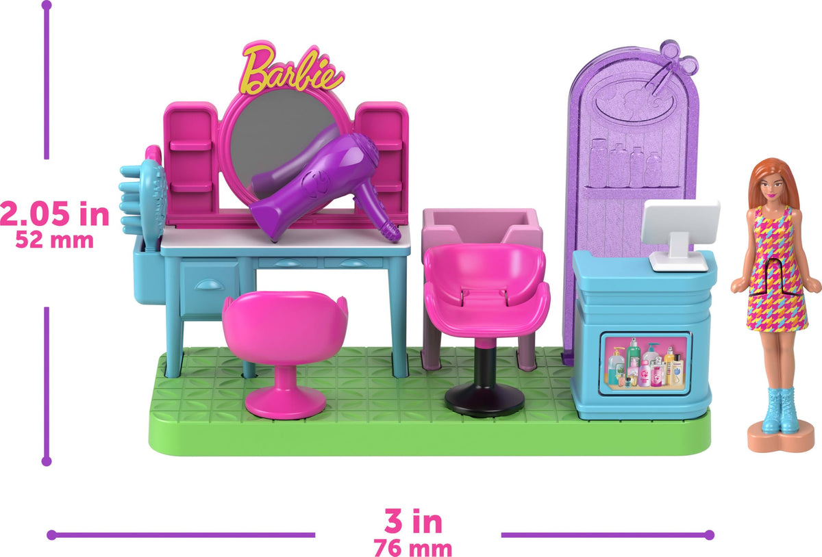 Barbie Hair Salon playset for pretend grooming and styling