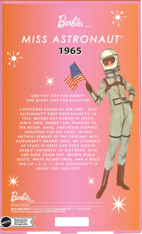 Barbie Miss Astronaut doll face detail highlighting vintage makeup