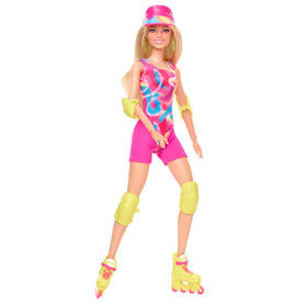 Barbie collector doll wearing retro gymnastics suit ideal for shelf display and collection