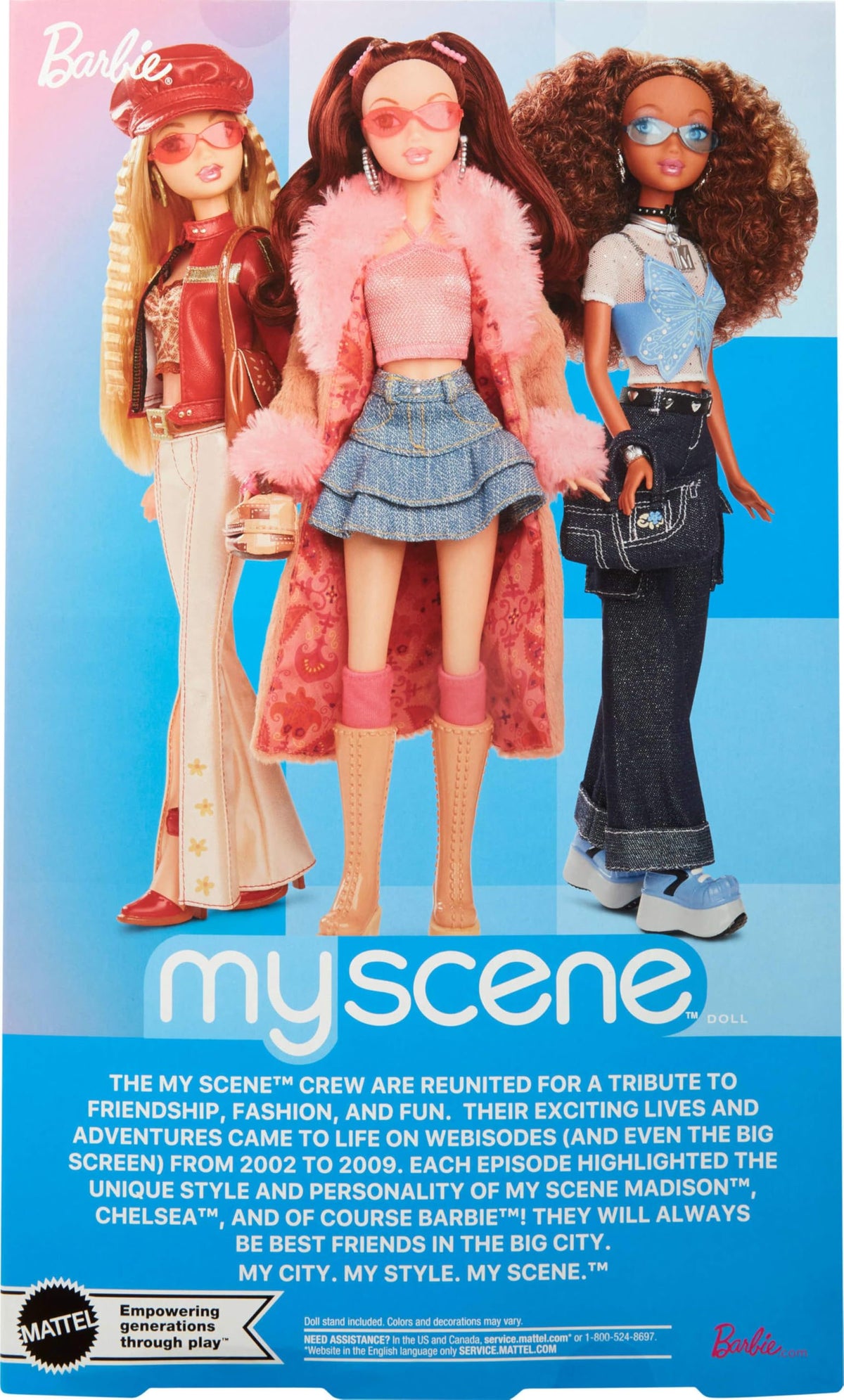 Barbie My Scene Chelsea auburn hair and face sculpt for display