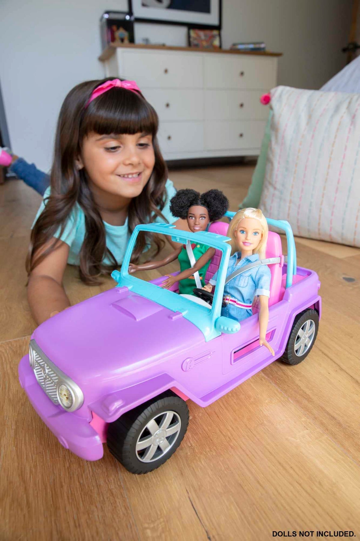 Barbie Off-Road Vehicle pink interior enhances kid-friendly storytelling