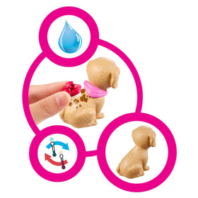 Barbie pet boutique playset includes four pets for diverse storytelling.