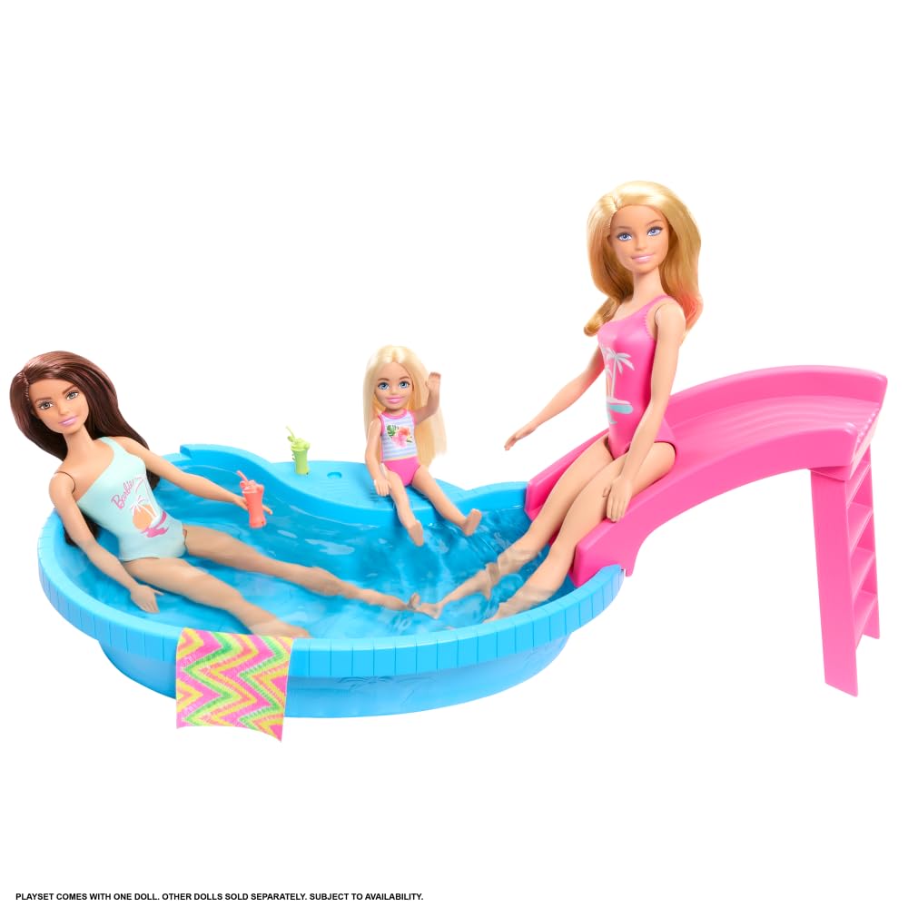 Barbie pool playset colorful accessories enhance storytelling during playtime