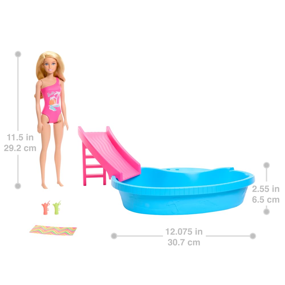 Barbie pool playset doll relaxing in water sparks calm scenes