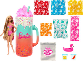 Barbie Pop Reveal ice cubes reveal mini-surprises like shoes and a drink.