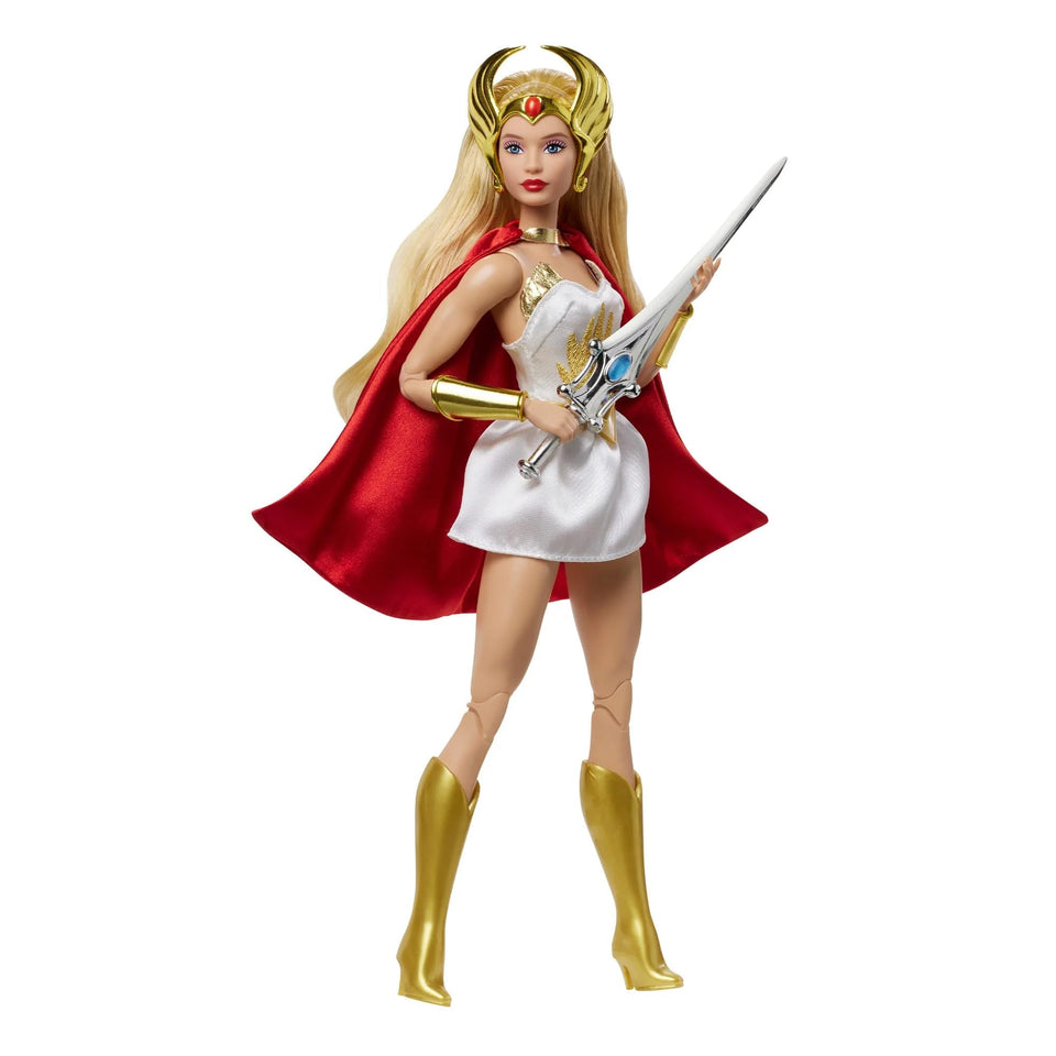 Barbie She-Ra 40th anniversary collectible doll for display and collection.