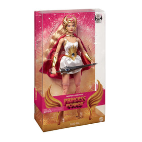 Barbie She-Ra certificate of authenticity accompanies premium packaging.