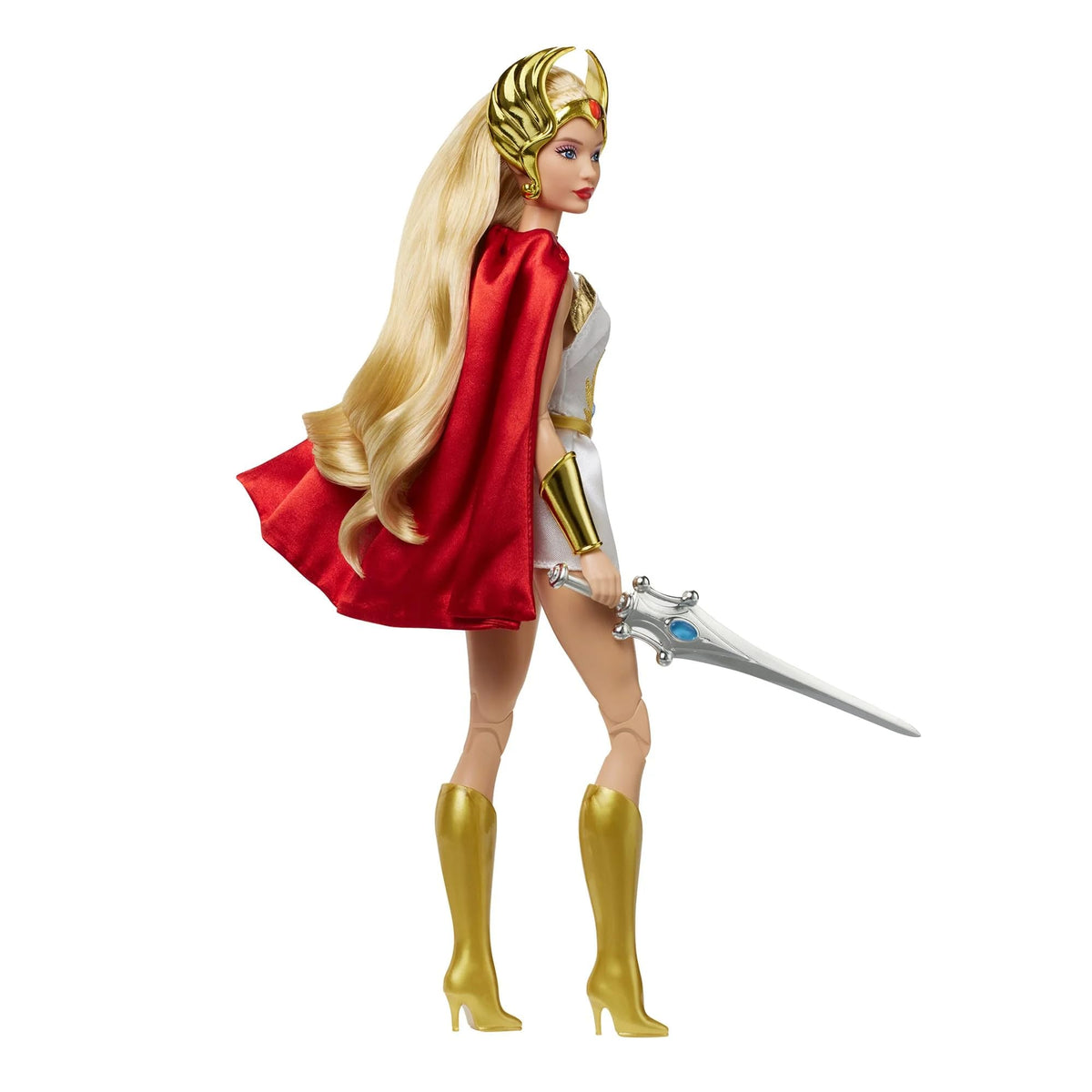 Barbie She-Ra Gold Label packaging highlights premium presentation for collectors.