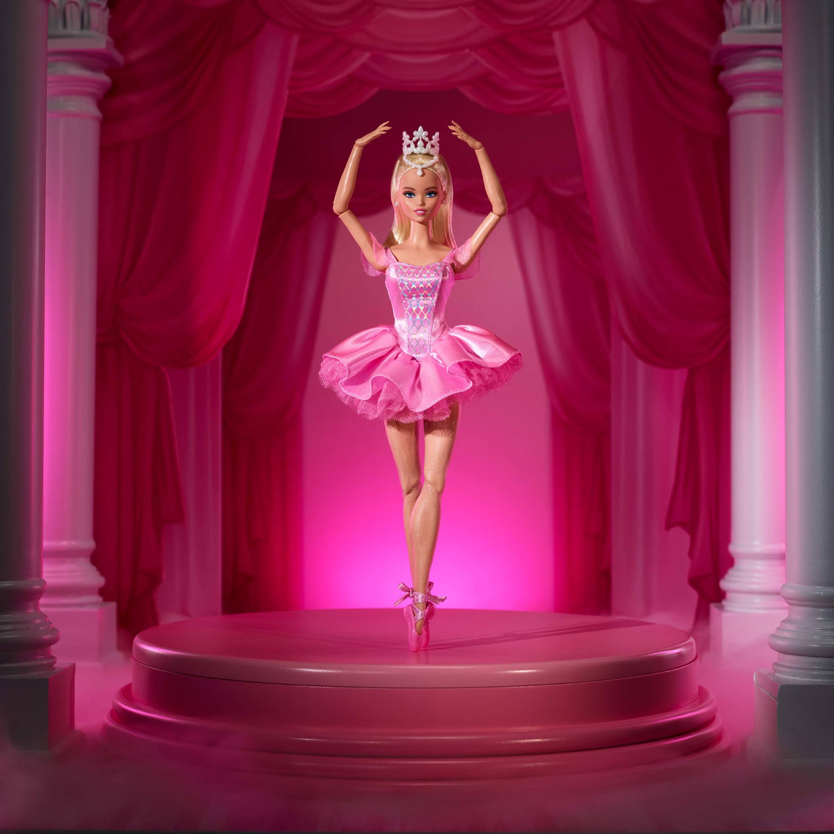 Barbie Signature Ballet Wishes doll posed in graceful ballet stance for display.