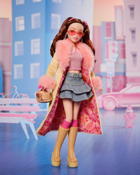 Barbie My Scene Chelsea faux fur coat adds luxe texture