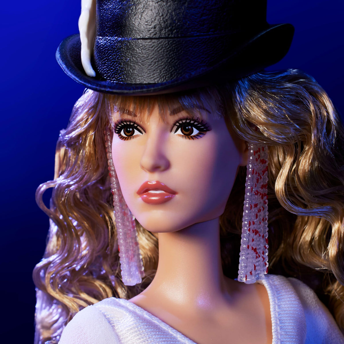 Barbie Signature doll wearing flowing white dress, ideal for shelf display and nostalgic gifting.