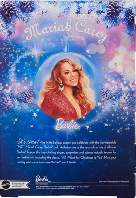 Barbie Signature Mariah Carey doll shown with display stand for secure setup.