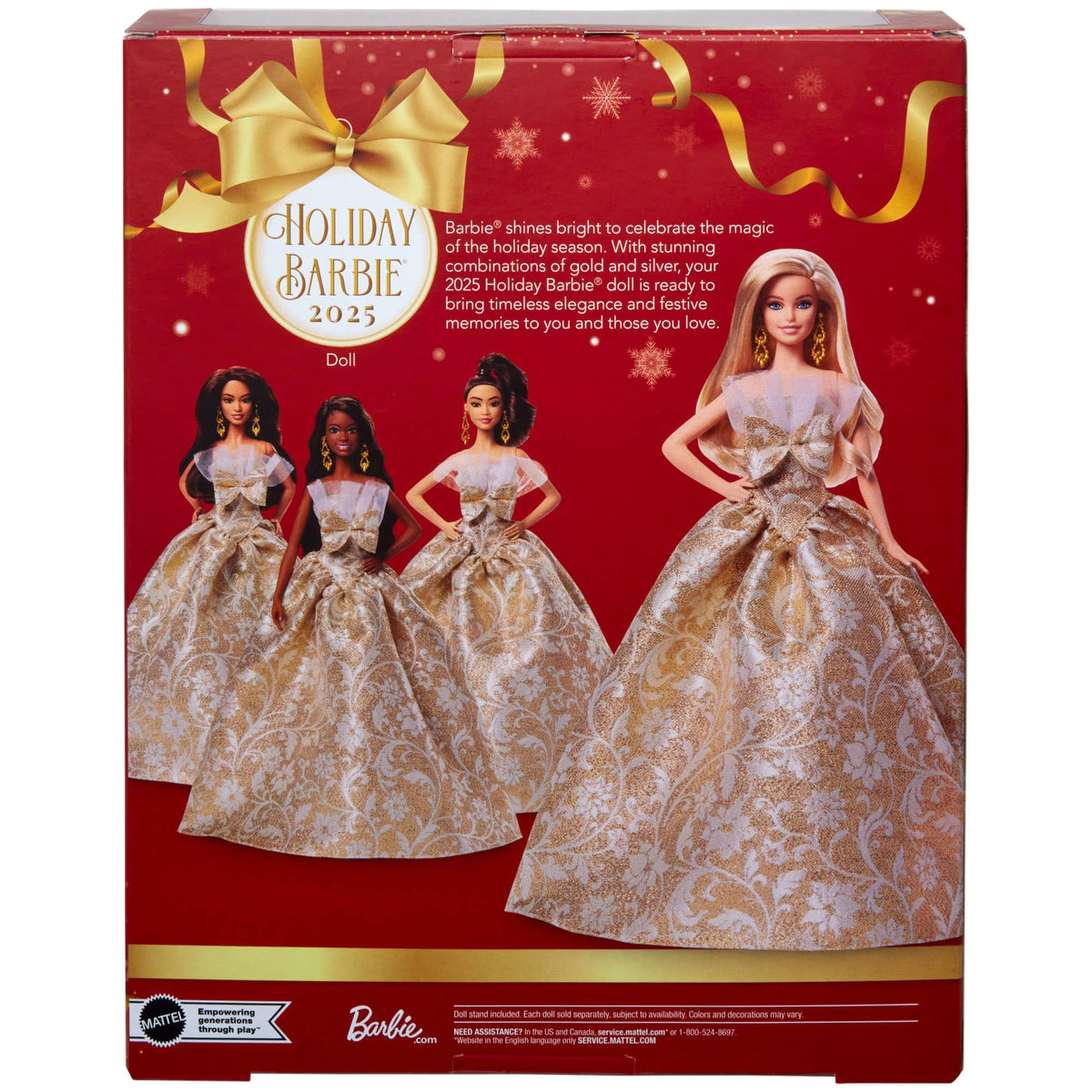 Barbie Signature Doll pearlized gold heels complete glamorous look.