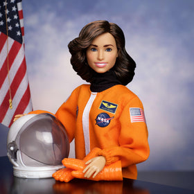 Barbie Ellen Ochoa patches detail highlights mission insignia for storytelling