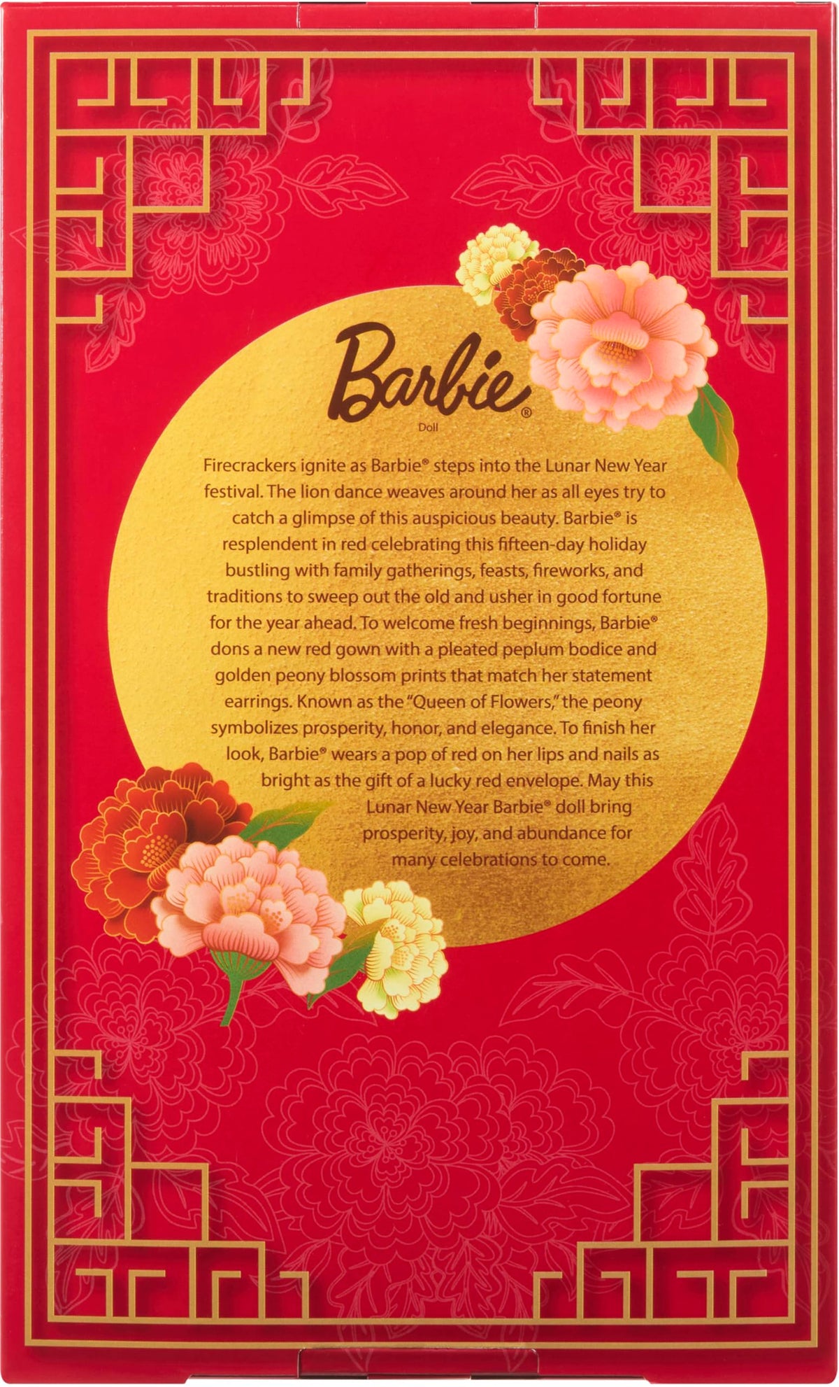 Certificate of Authenticity accompanies the Barbie Lunar New Year collectible
