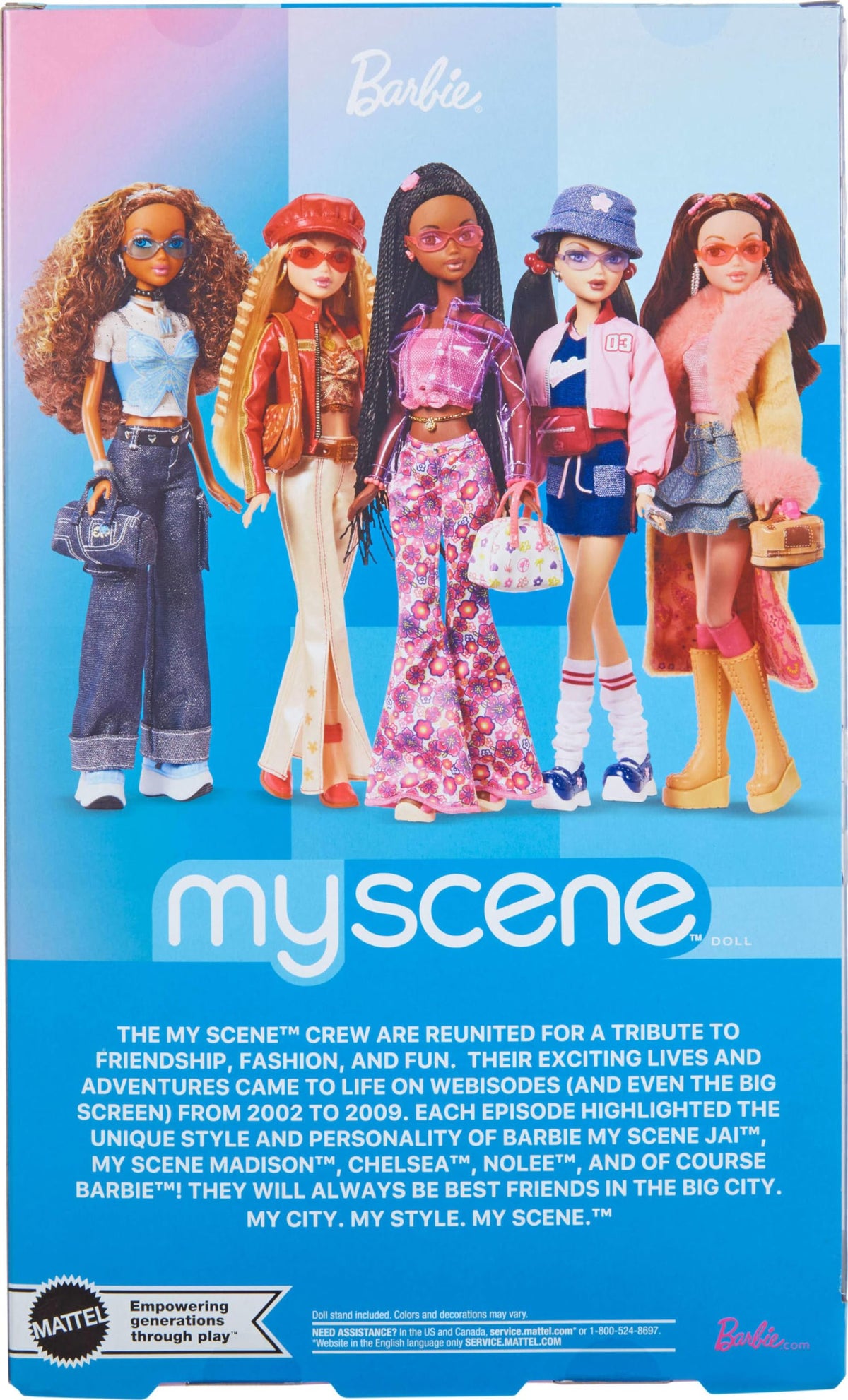 Barbie Signature My Scene Jai packaging with COA designed for display.